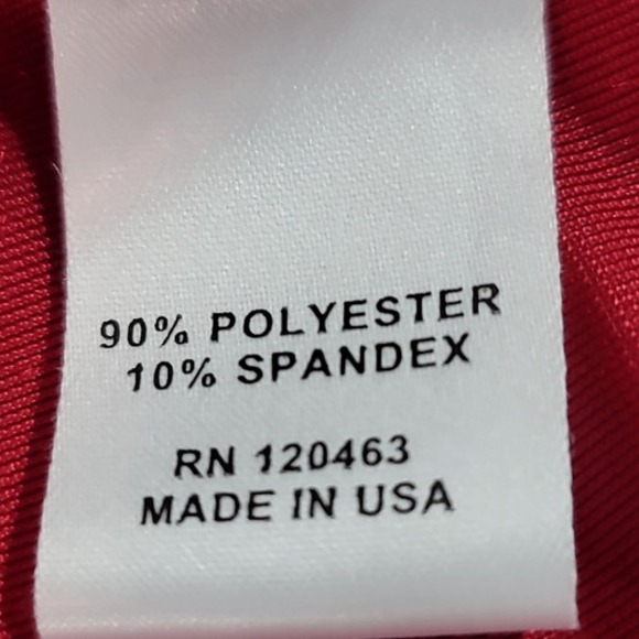 Kate & Mallory Red Velour Cold Shoulder Top - Picture 11 of 12